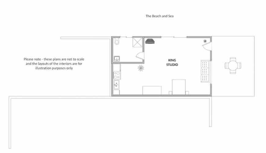 King Studio Floorplan